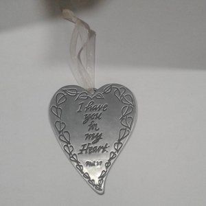 INSPIRIO  2006 ZONDERVAN  PEWTER BIG HEART    " I HAVE YOU IN MY HEART"